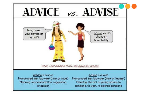 so sánh "advise và advice"