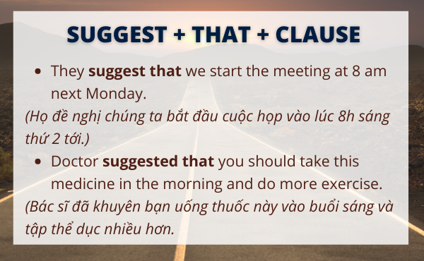công thức suggest + that + clause